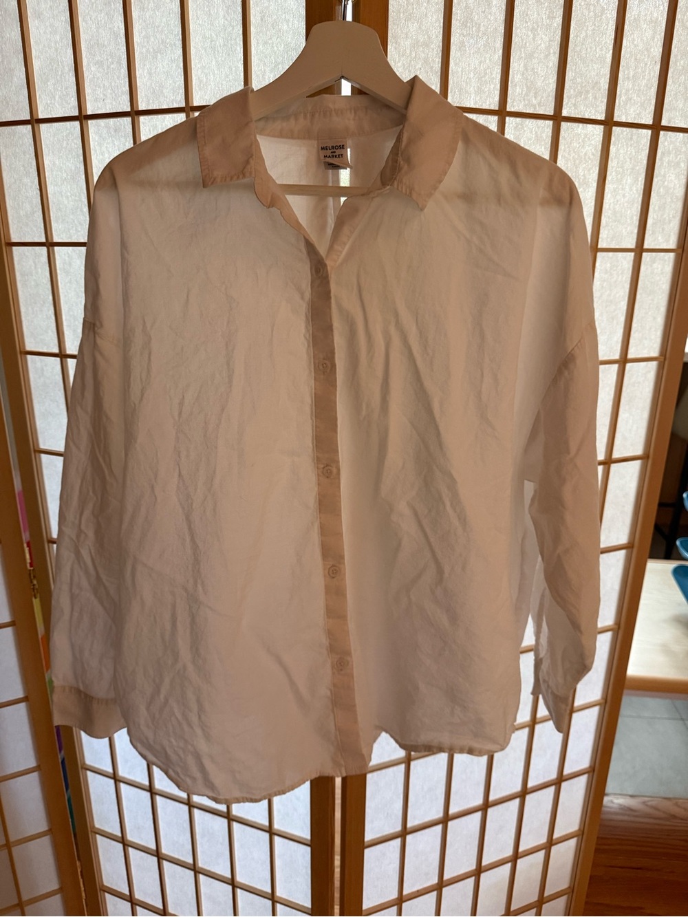 Melrose and Market 100% Cotton Button Up Long Sleeve